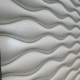 WM3170001 Wave lines 3D illusion white gray Wallpaper 