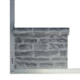 WM31944201 Matt charcoal gray black faux concrete brick Wallpaper