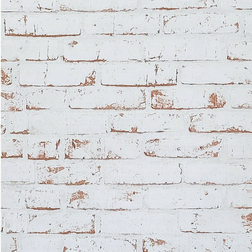 Brick Wall, White - Wallpaper