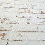 WM90781301 Textured 3D distressed white red faux brick Wallpaper