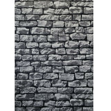 WM90792901 Charcoal gray black 3D Textured Brick Stone Wallpaper 