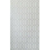 WMBA22001101 White silver gold geometric faux fabric trellis Wallpaper