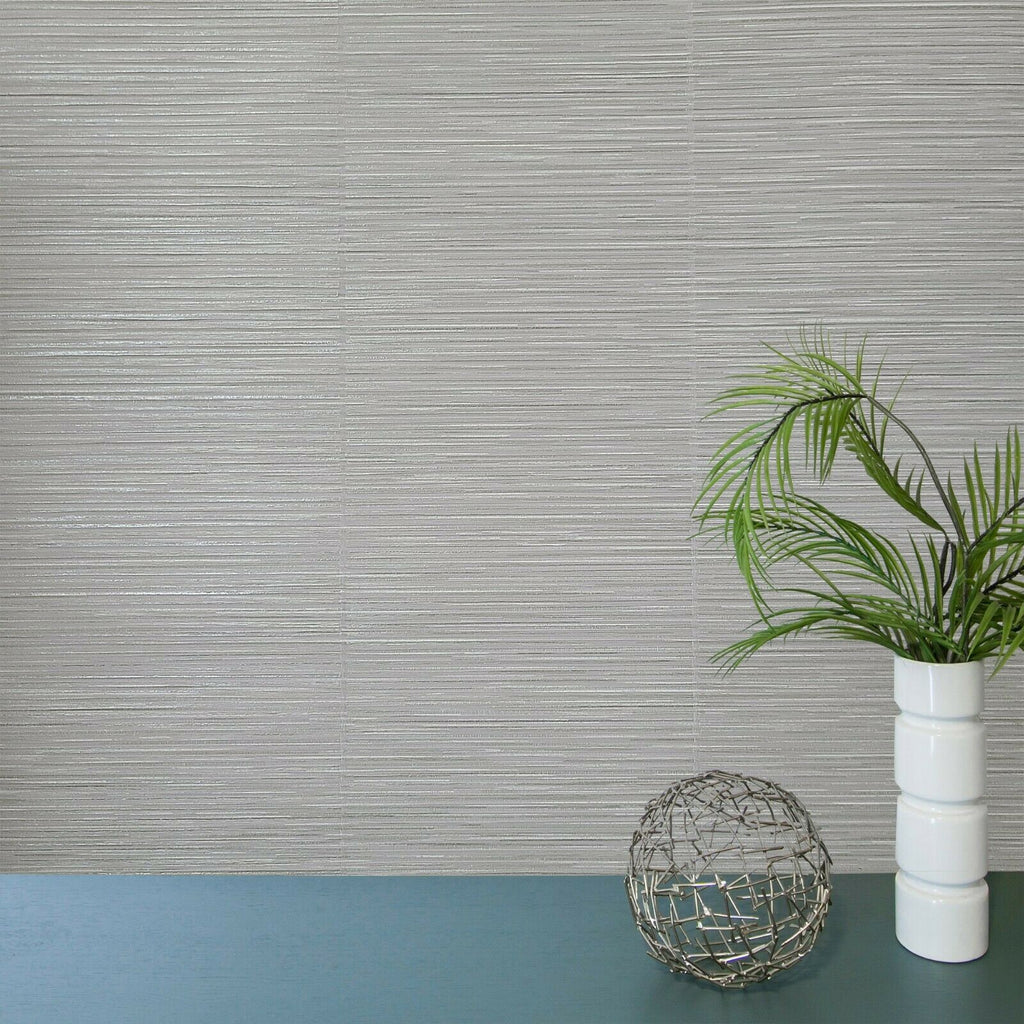 Envelope Stripe Grove Grasscloth Wallpaper