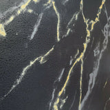 WMSR21050601 Faux marble stone effect black gold silver Wallpaper