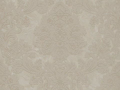 Z21119 Modern Beige Damask Textured 3D Wallpaper