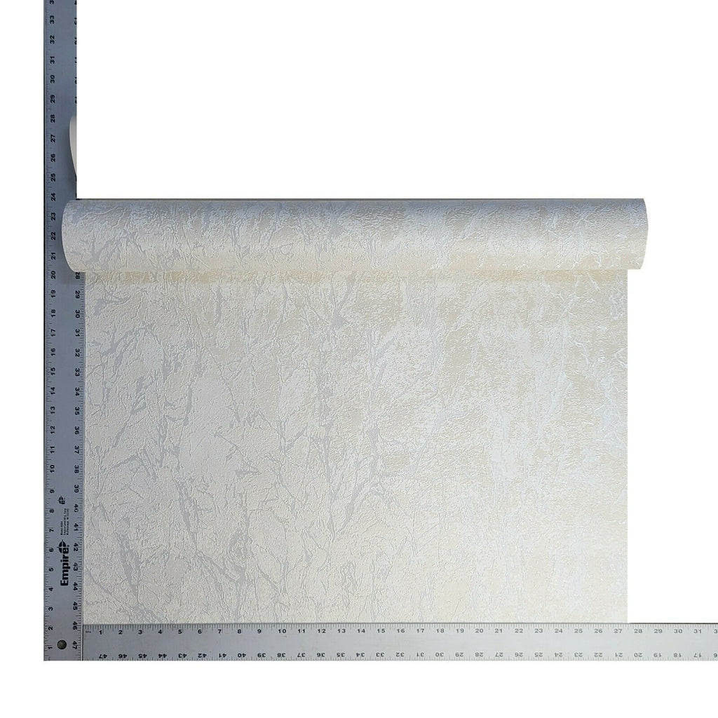 Z3402 Embossed Ivory Off white faux plaster textured Wallpaper 