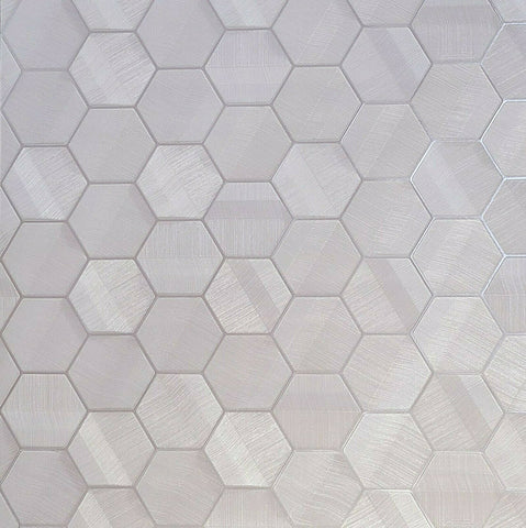 Z44808 Lamborghini Hexagon rose silver metallic textured Wallpaper 