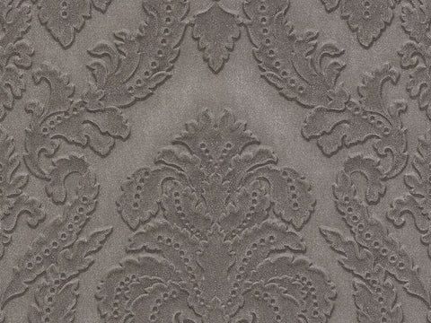 Z46011 Brown Damascus textured contemporary wallpaper 3D
