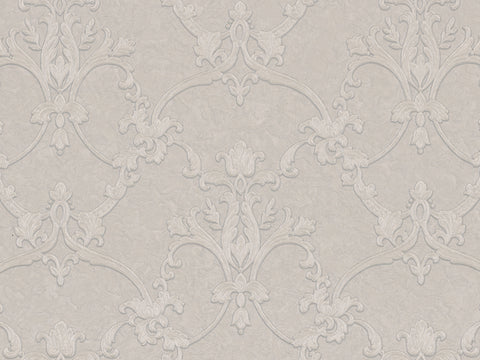 Z46039 Trussardi Gray off white Metallic textured Damascus wallpaper 3D