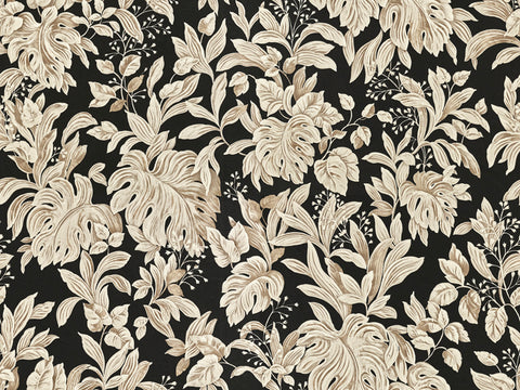 Z46047 Trussardi Floral Beige Black textured wallpaper 3D