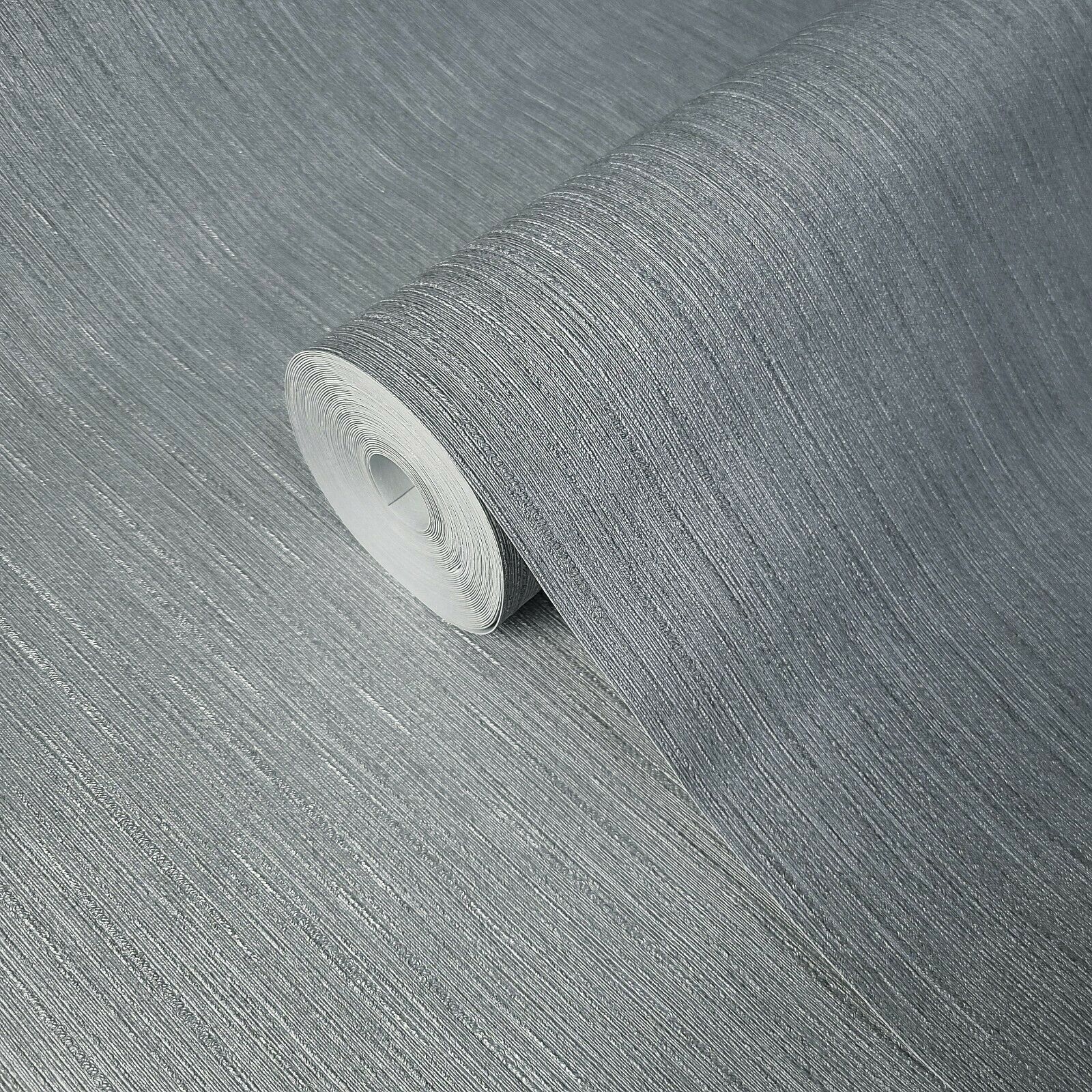 Z72008 Zambaiti silver metallic faux fabric textured stria lines 