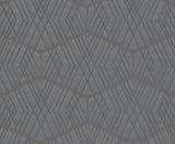 Z90009 LAMBORGHINI 2 Geometric Gray Trellis Wallpaper