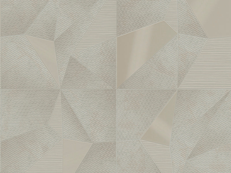 Geometric Triangles in Beige / Grey / White