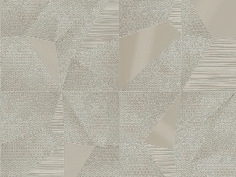 Z90027 LAMBORGHINI 2 Geometric Triangles Cream Beige 3d Wallpaper 