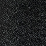 115014 Flocked Charcoal Black Flock Spot Dot Cheetah Fur Flocking Wallpaper - wallcoveringsmart