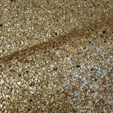 M4029 Brass gold metallic Chip Stone Natural real Mica Wallpaper