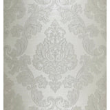 125002 Embossed Wallpaper white Textured Large Victorian traditional Damask - wallcoveringsmart