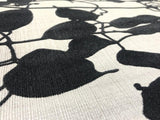135052 White Black Flock Tree Leave Floral Flocked Wallpaper 3D - wallcoveringsmart