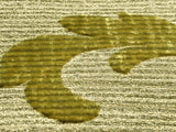 175027 Mustard Gold Flock Damask Velvet Wallpaper