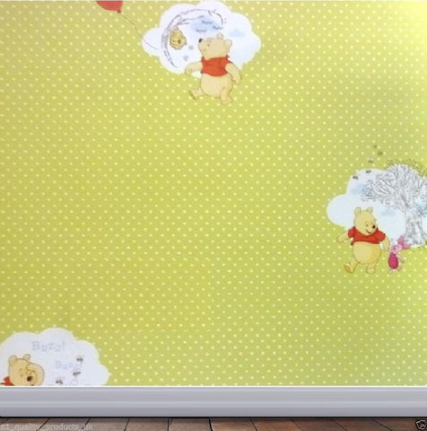 Decofun Disney Winnie the Pooh Kids Green Polka Dot Wallpaper