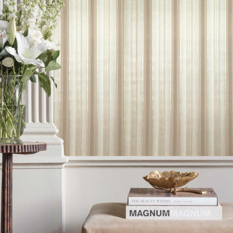 Striped Classic Geometric Luxury Satin Gold Virtue Wallpaper R3763 – Walls  Republic US