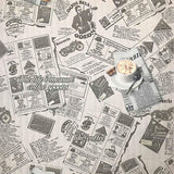 C791-10 Newspaper Coffee Kitchen Cafe Wallpaper Roll
