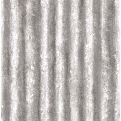 2701-22336 Corrugated Metal Silver Industrial Texture