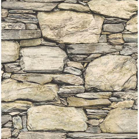 2701-22317 Stone Wall Wheat Historic Wallpaper