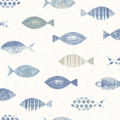 3120-12043 Key West Blue Sea Fish Wallpaper
