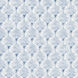 3120-13654 Santiago Blue Scalloped Wallpaper