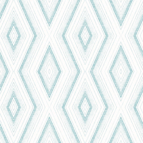 3120-13661 Santa Cruz Turquoise Geometric Wallpaper