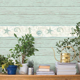 3120-13694 Rehoboth Mint Distressed Wood Wallpaper