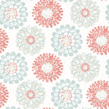 3120-13701 Sunkissed Coral Floral Wallpaper