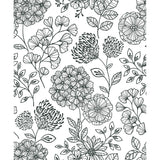 2975-26203 Ada Black Floral Wallpaper