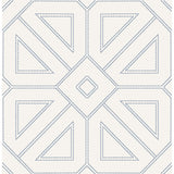 2973-87372 Voltaire Indigo Beaded Geometric Wallpaper