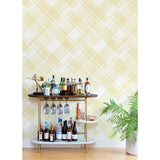 2973-90701 Zag Yellow Modern Plaid Wallpaper
