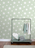 4060-128865 Amira Sage Stars Wallpaper