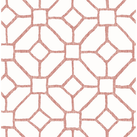 4120-26830 Addis Coral Trellis Wallpaper