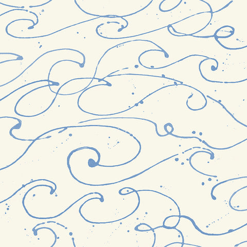 4071-71005 Kuroshio Light Blue Ocean Wave Wallpaper
