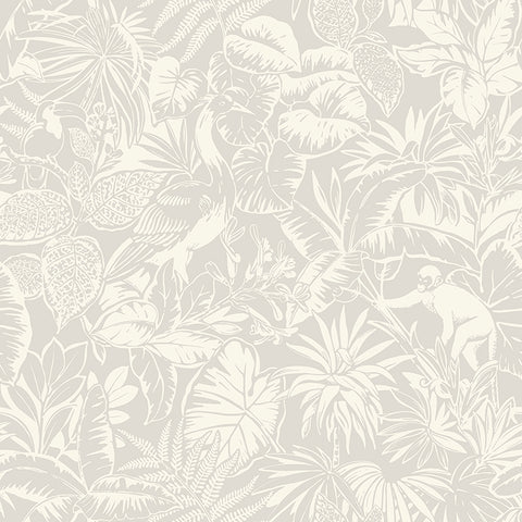 4071-71011 Corcovado Grey Jungle Jamboree Wallpaper