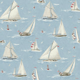 4071-71034 Leeward Light Blue Sailboat Wallpaper