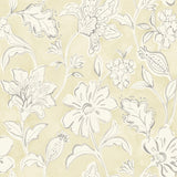 4071-71041 Plumeria Yellow Floral Trail Wallpaper