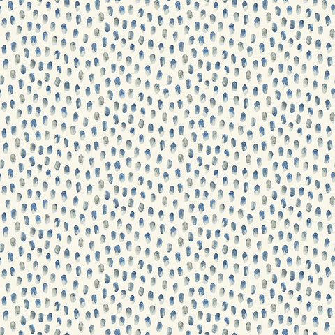 4071-71060 Sand Drips Blue Painted Dots Wallpaper