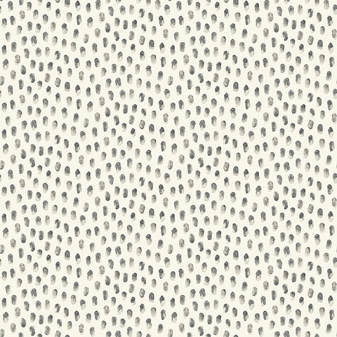 4071-71063 Sand Drips Dark Grey Painted Dots Wallpaper