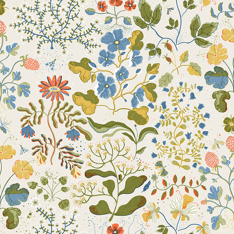 4143-22001 Groh Green Floral Wallpaper