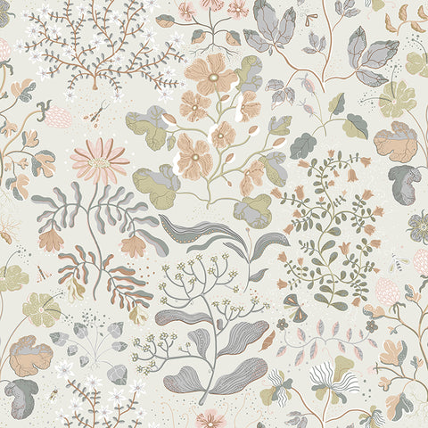 4143-22004 Groh Neutral Floral Wallpaper