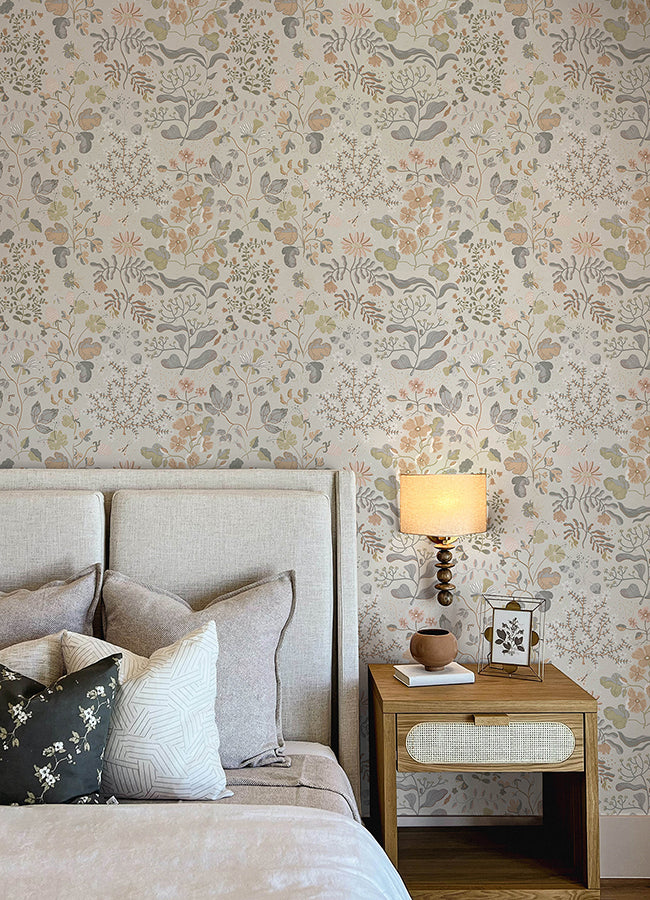 Floral Wallpaper Neutral