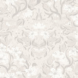 4143-22019 Lisa Grey Floral Damask Wallpaper