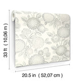 3125-72331 Zalipie Grey Floral Trail Wallpaper