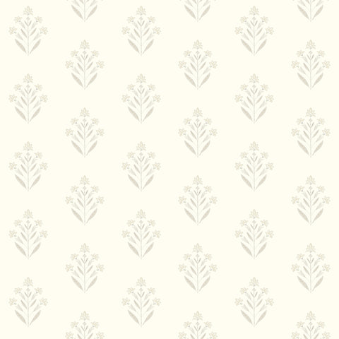 3125-72349 Kova Dove Floral Crest Wallpaper